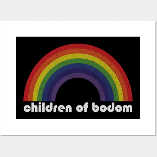 Children Of Bodom | Rainbow Vintage Wall Art by Arthadollar